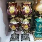 چراغ لاله شمعدان مذهبی کنارمنبری گل طلایی هیئت